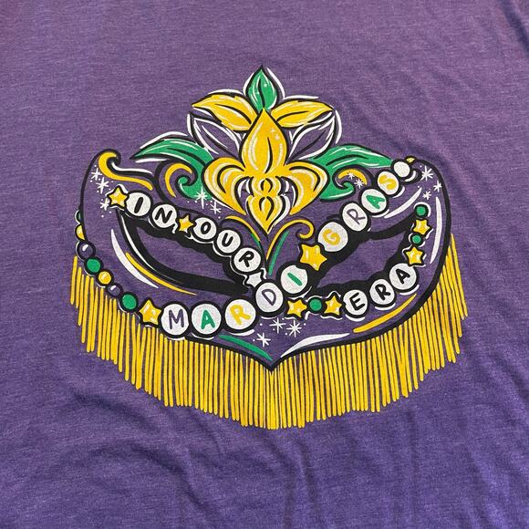 In Our Mardi Gras Era Women's Soft Purple T-shirt Swift Friendship Size XL - Picture 1 of 8